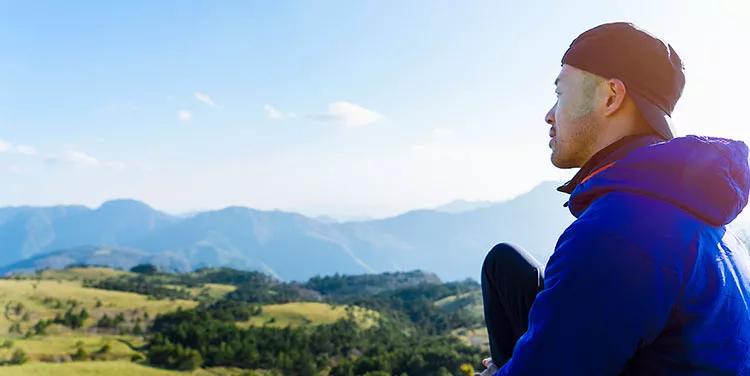 A virtual office at Williams Tower, Houston, where a man enjoys his vacation knowing he can work from anywhere.